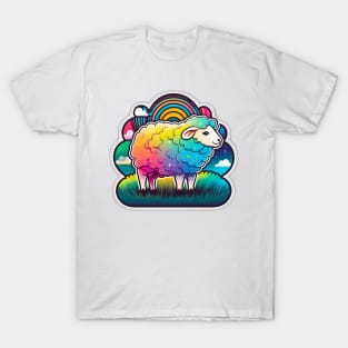 Rainbow Pride Sheep Kawaii Style T-Shirt